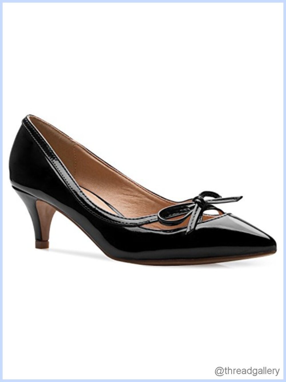 Kitten Heel Closed Toe D'Orsay Bow Pump Dress Work Party Heels